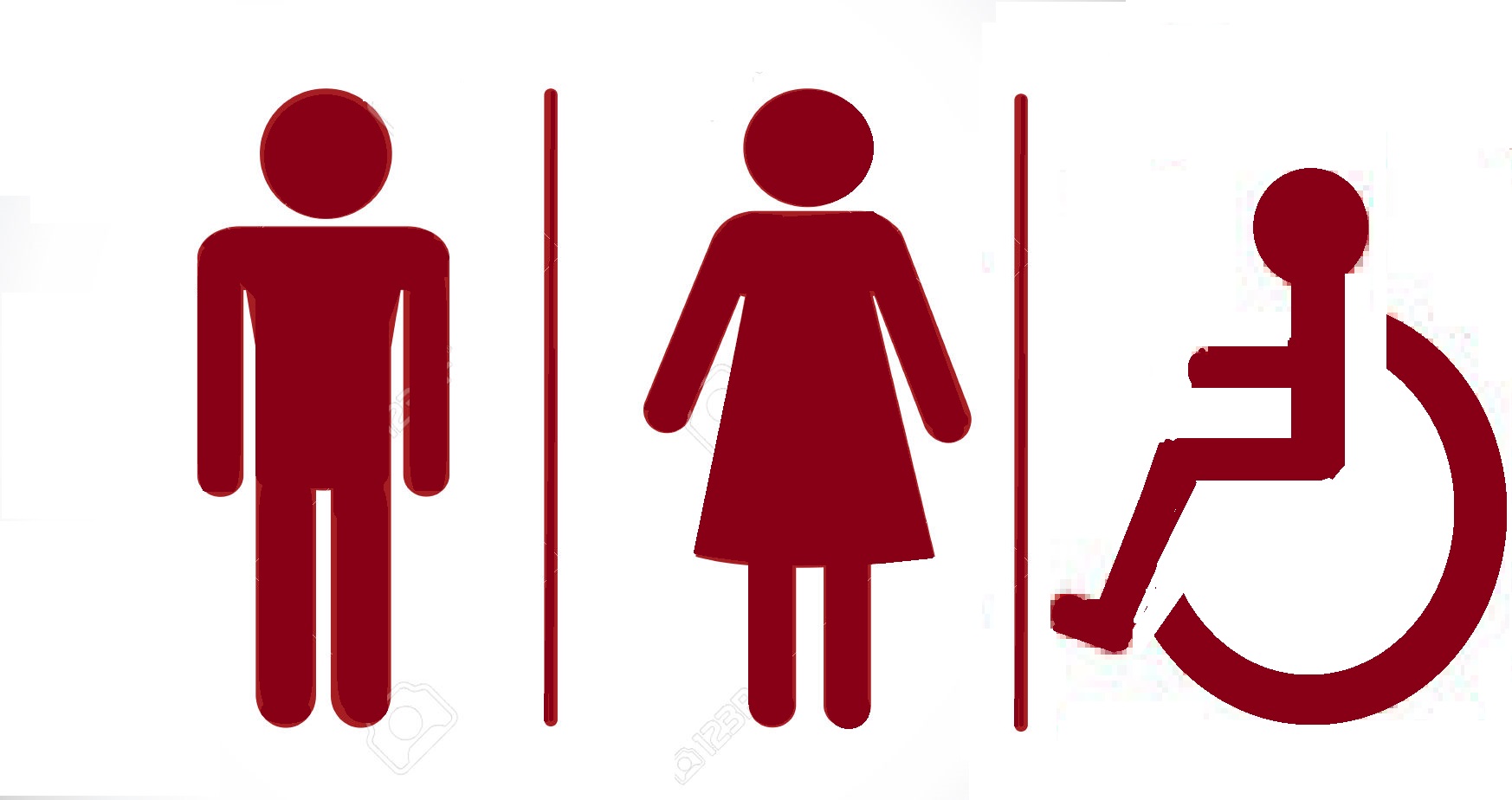 Restroom icon and Pictogram Man Woman Sign